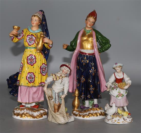 A pair of Samson Paris figures and two other figures